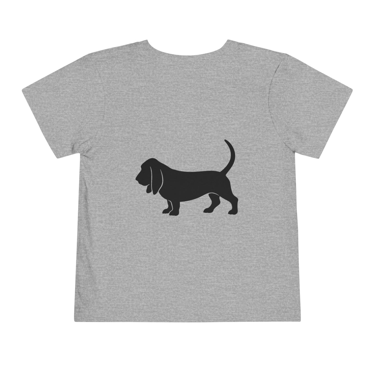 Basset Hound Silhouette Toddler Unisex Short Sleeve Crewneck Tee