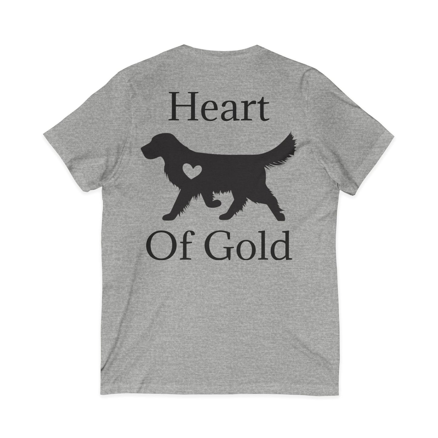 Heart Of Gold Unisex Short Sleeve V-Neck Tee