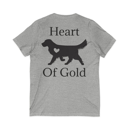 Heart Of Gold Unisex Short Sleeve V-Neck Tee