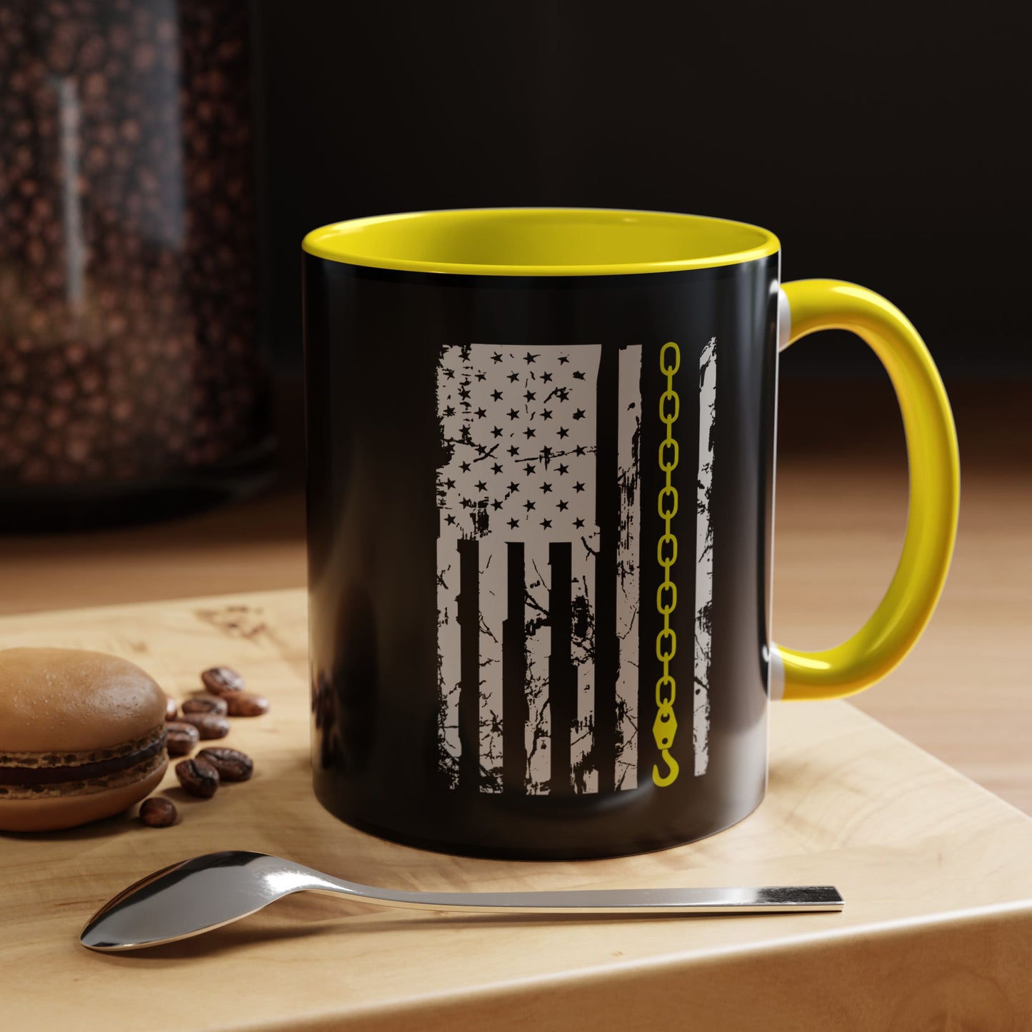 Thin Yellow Line 2-Tone Coffee Mug