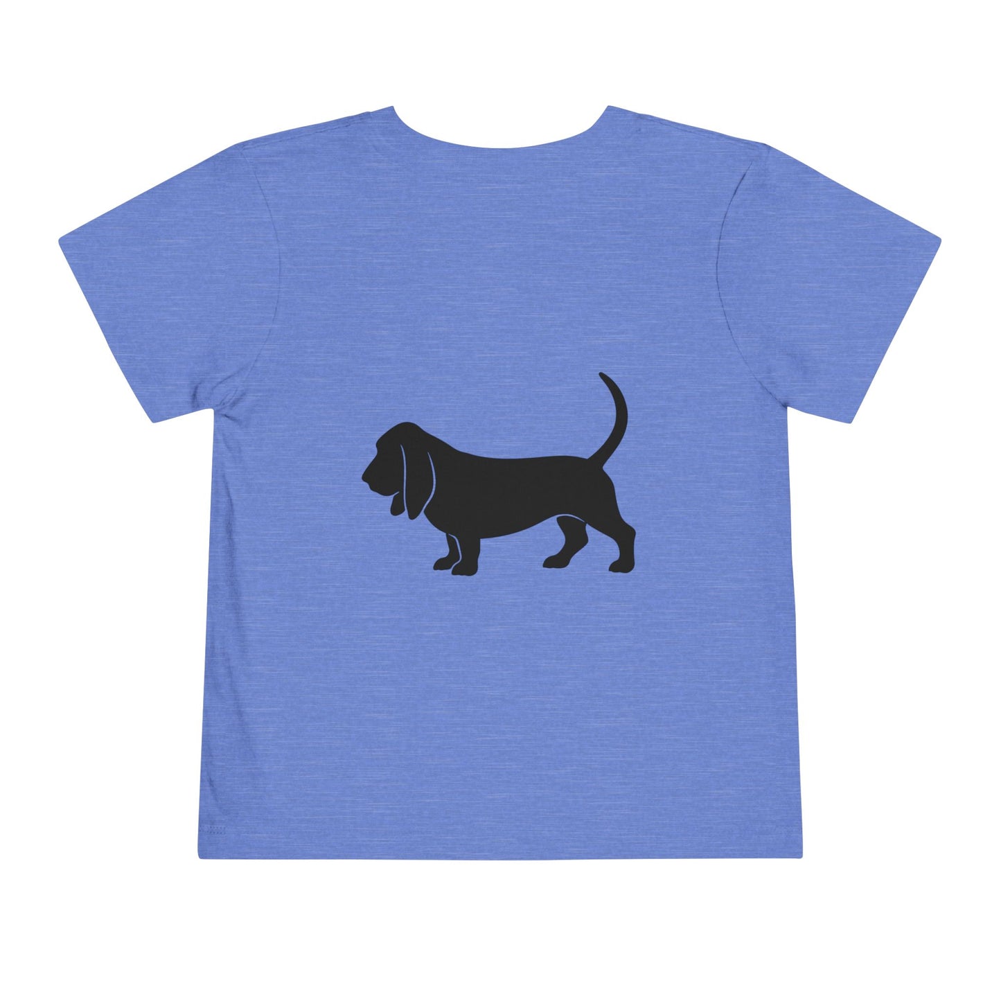 Basset Hound Silhouette Toddler Unisex Short Sleeve Crewneck Tee