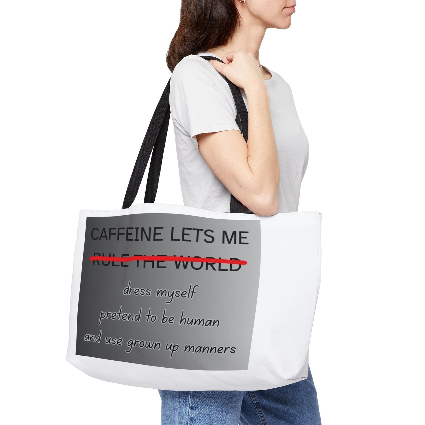 Caffeine Lets Me Weekender Tote Bag