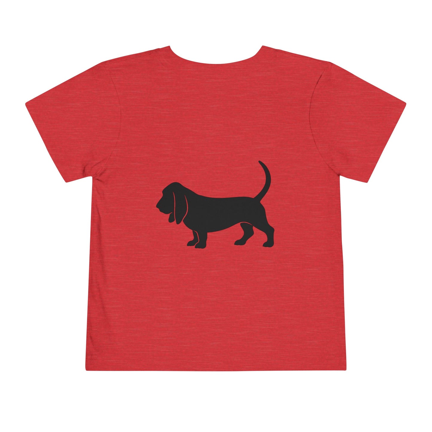Basset Hound Silhouette Toddler Unisex Short Sleeve Crewneck Tee