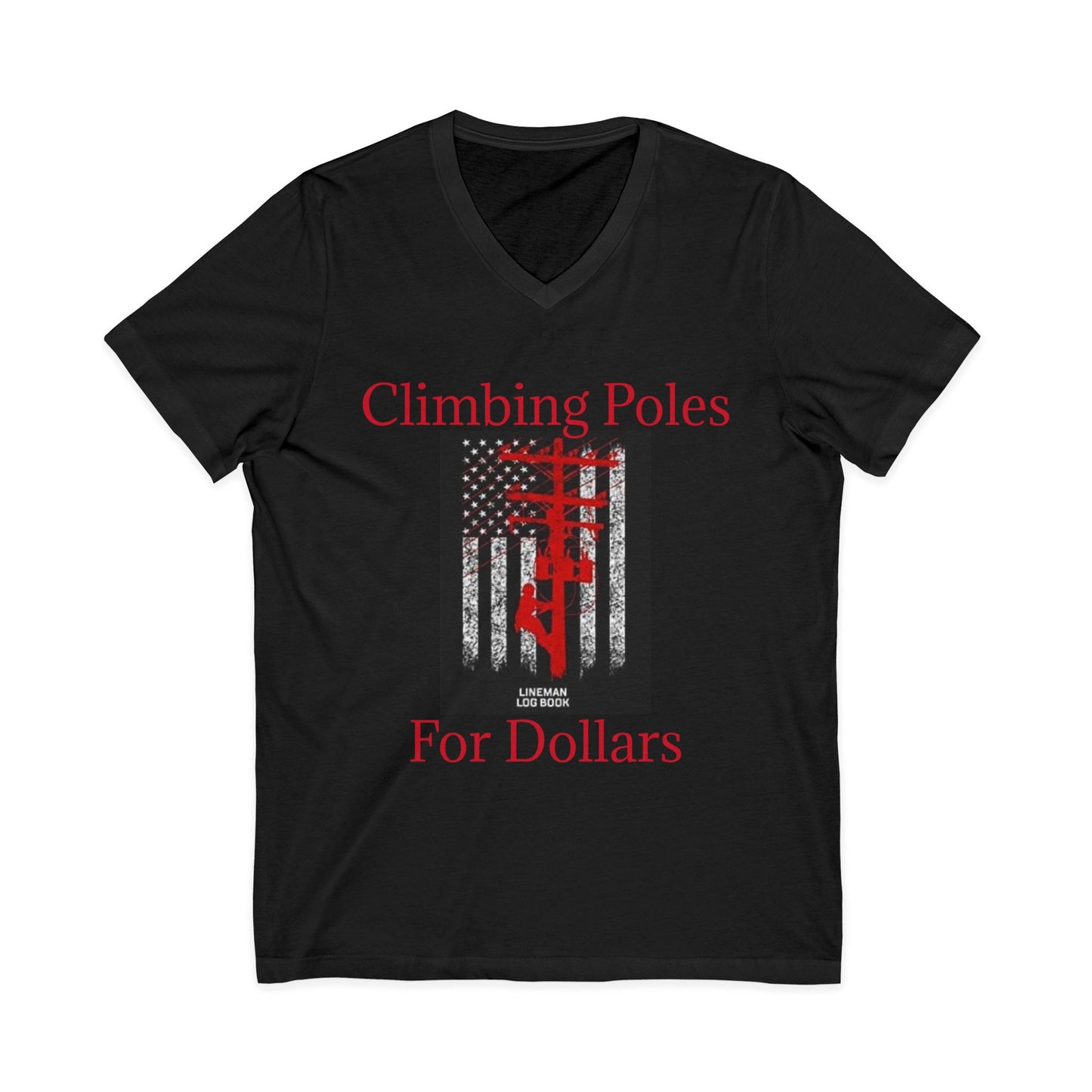 Climbing Poles Unisex Short Sleeve V-Neck Tee