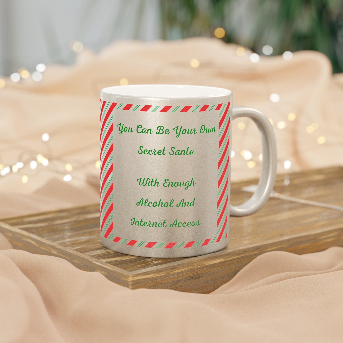 Your Own Secret Santa Metallic Coffee Mug