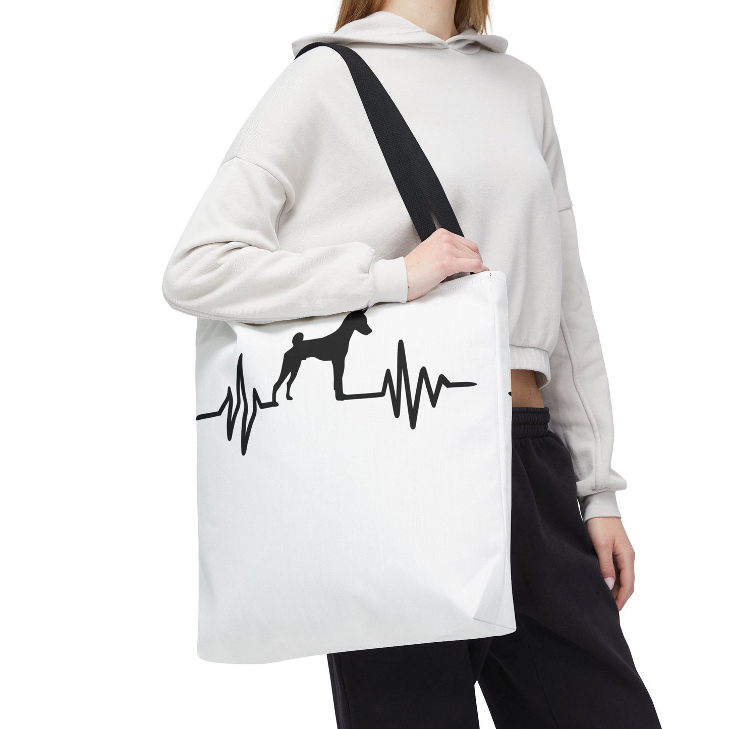 My Heart Beats For Basenjis Tote Bag