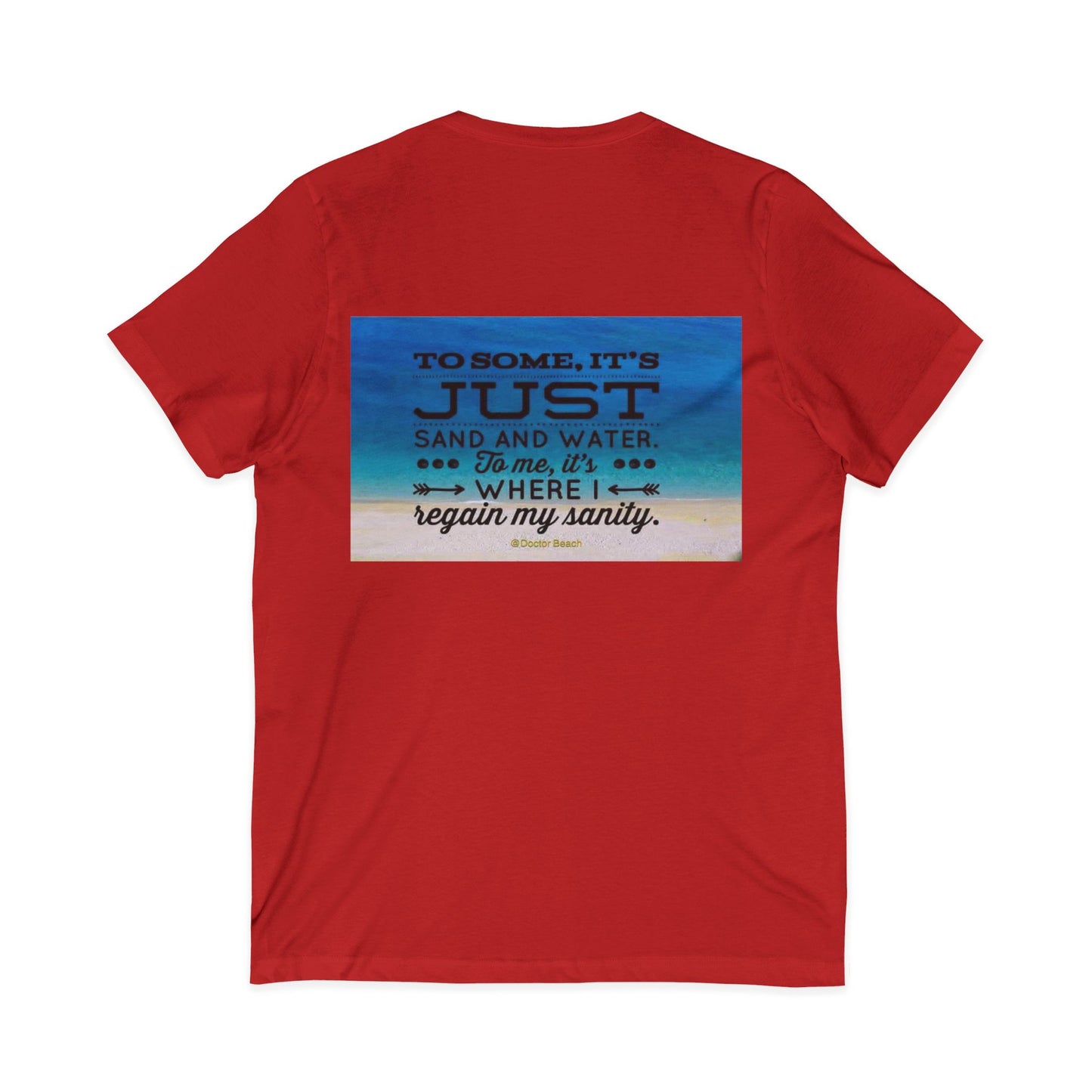 Dr. Beach Unisex Short Sleeve V-Neck Tee
