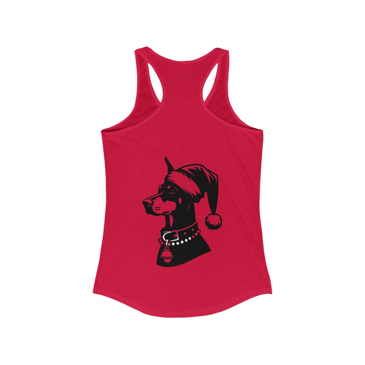 Santa Paws Doberman Women's Racerback Tank