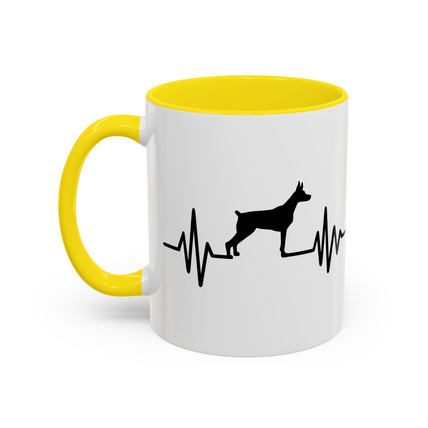 My Heart Beats For Dobermans 2-Tone Coffee Mug