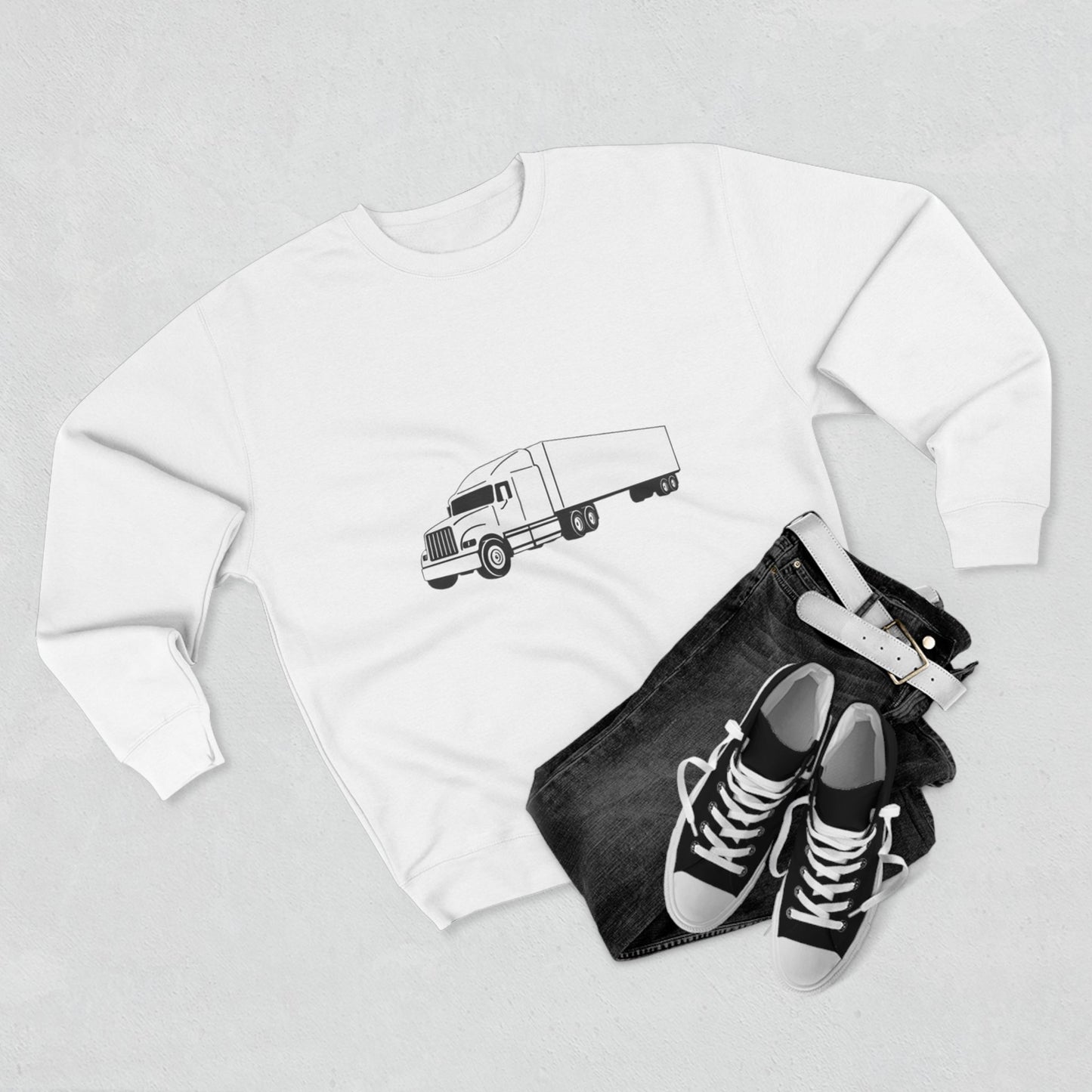 Semi Truck Unisex Crewneck Sweatshirt