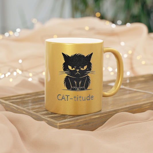 CAT-titude Metallic Coffee Mug