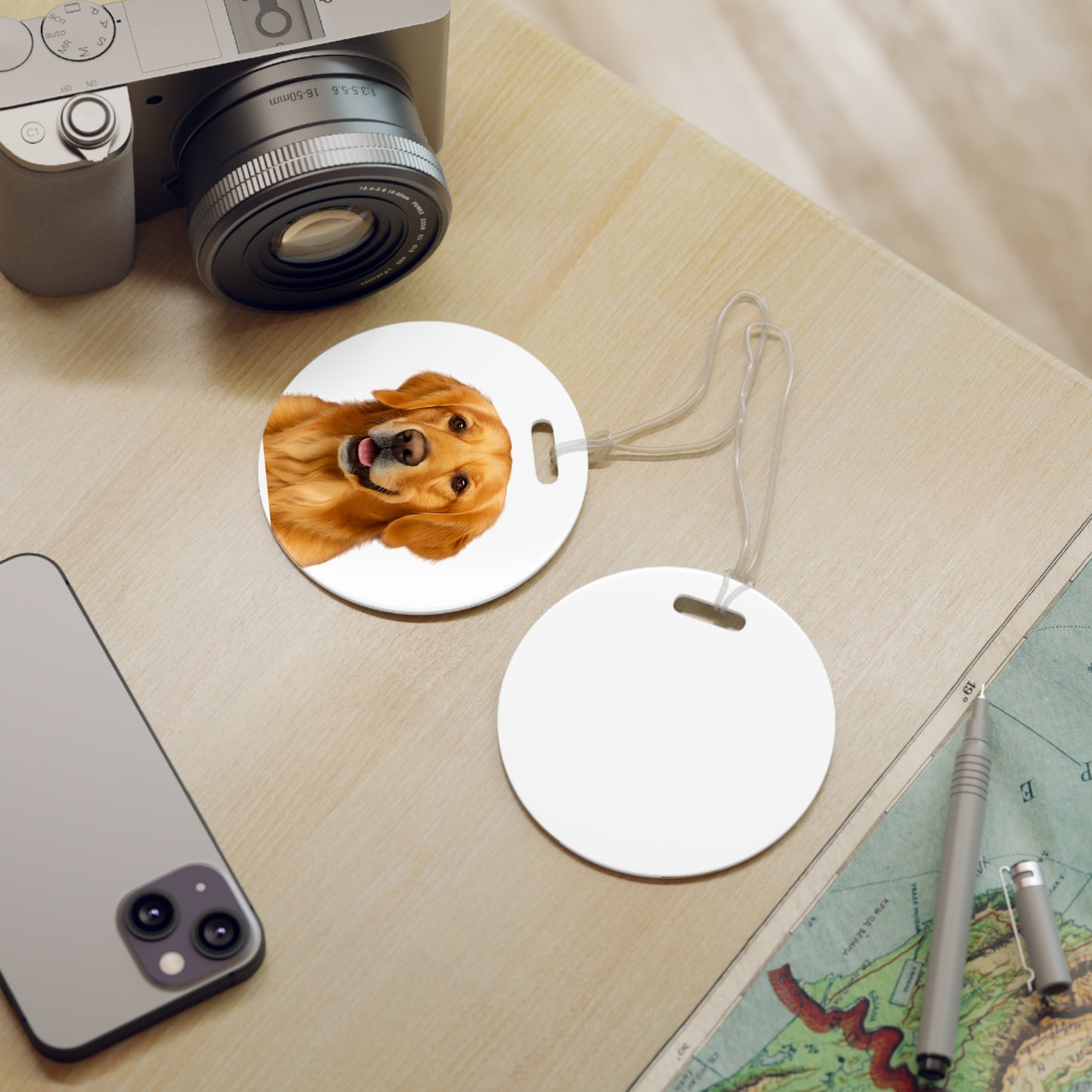 Golden Head Luggage Tag