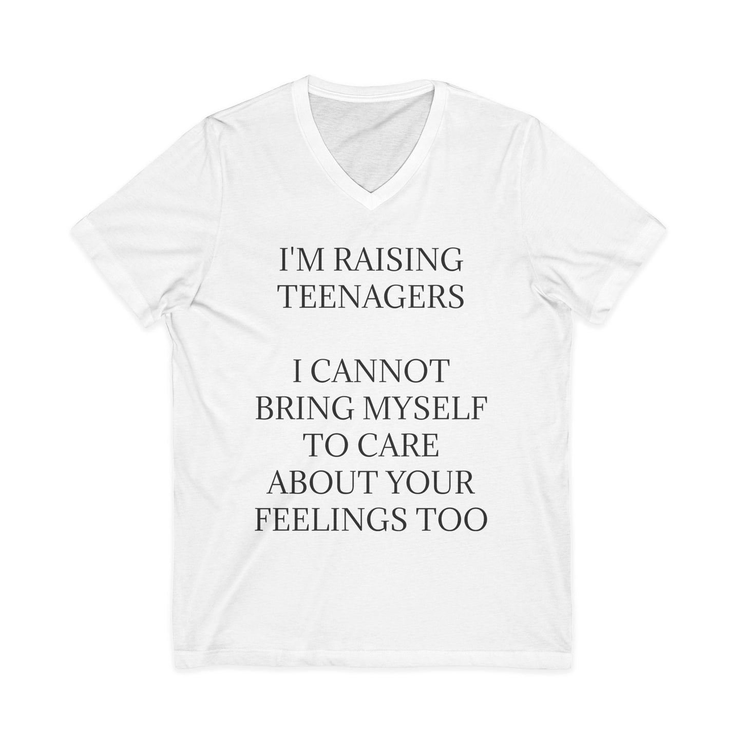 Raising Teenagers Unisex Short Sleeve V-Neck Tee