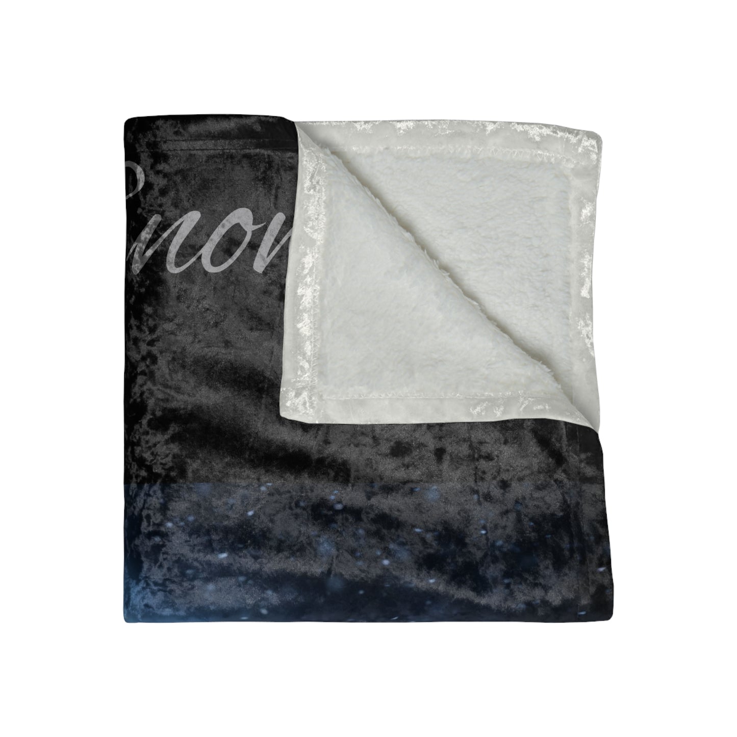 Got Snow? Crushed Velvet Blanket