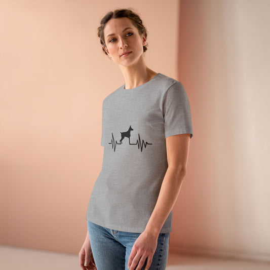My Heart Beats For Dobermans Women's Short Sleeve Crewneck Tee