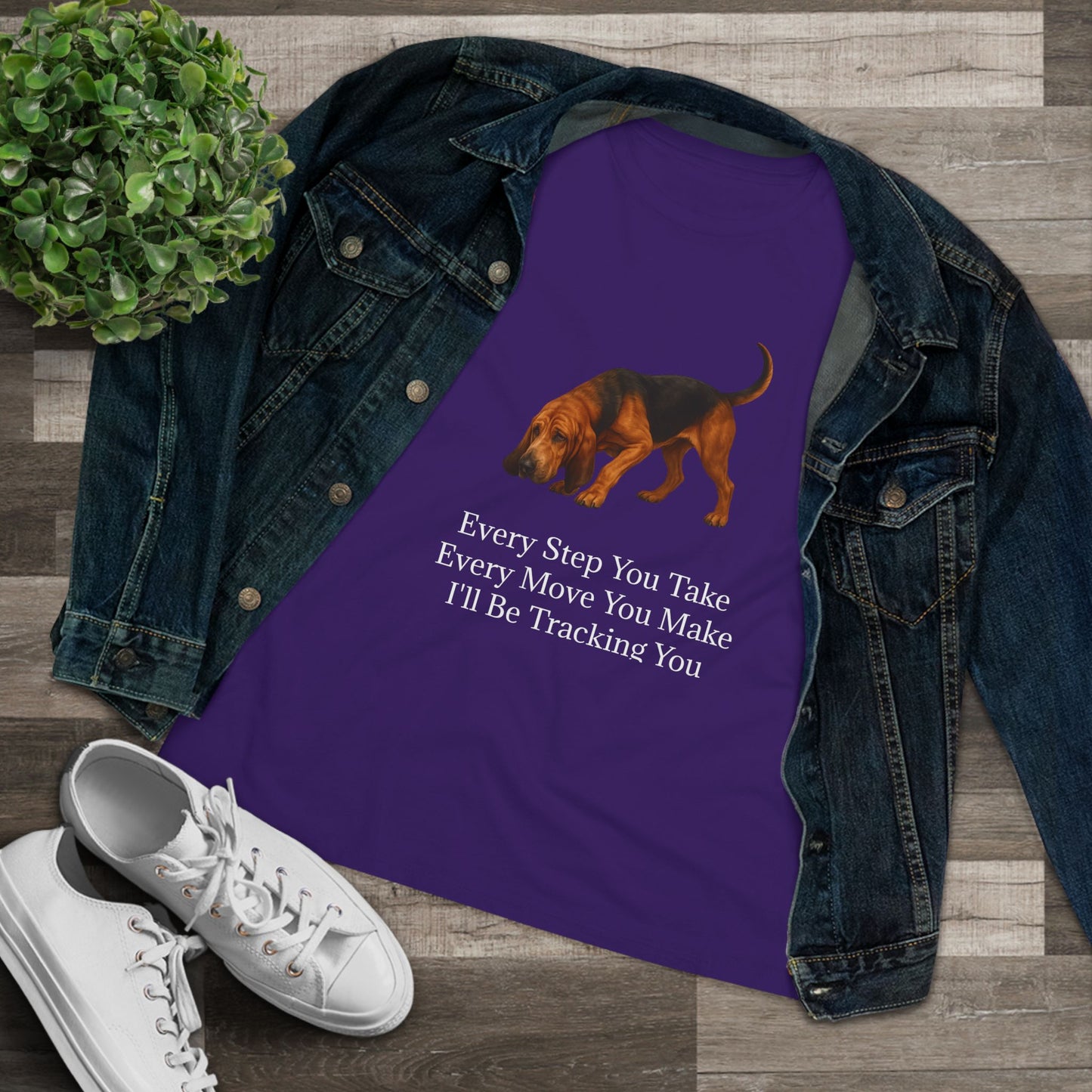 Tracking You Women's Short Sleeve Crewneck Tee