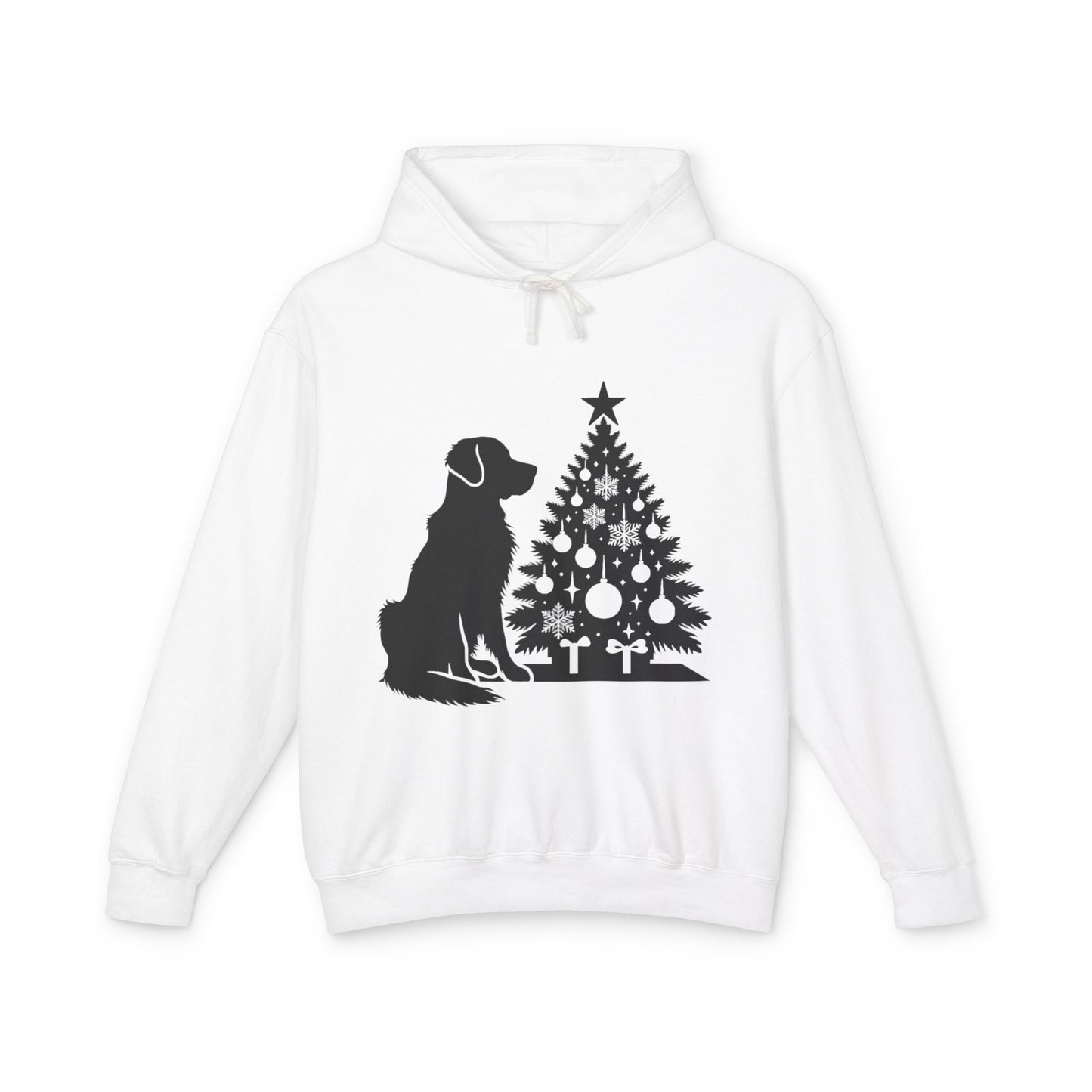 Golden Christmas Tree Unisex Lightweight Hoodie
