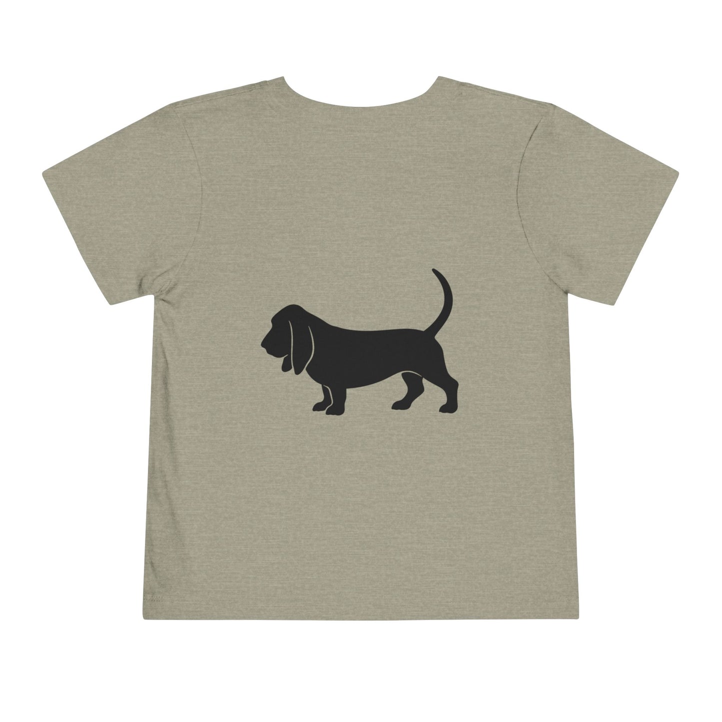 Basset Hound Silhouette Toddler Unisex Short Sleeve Crewneck Tee