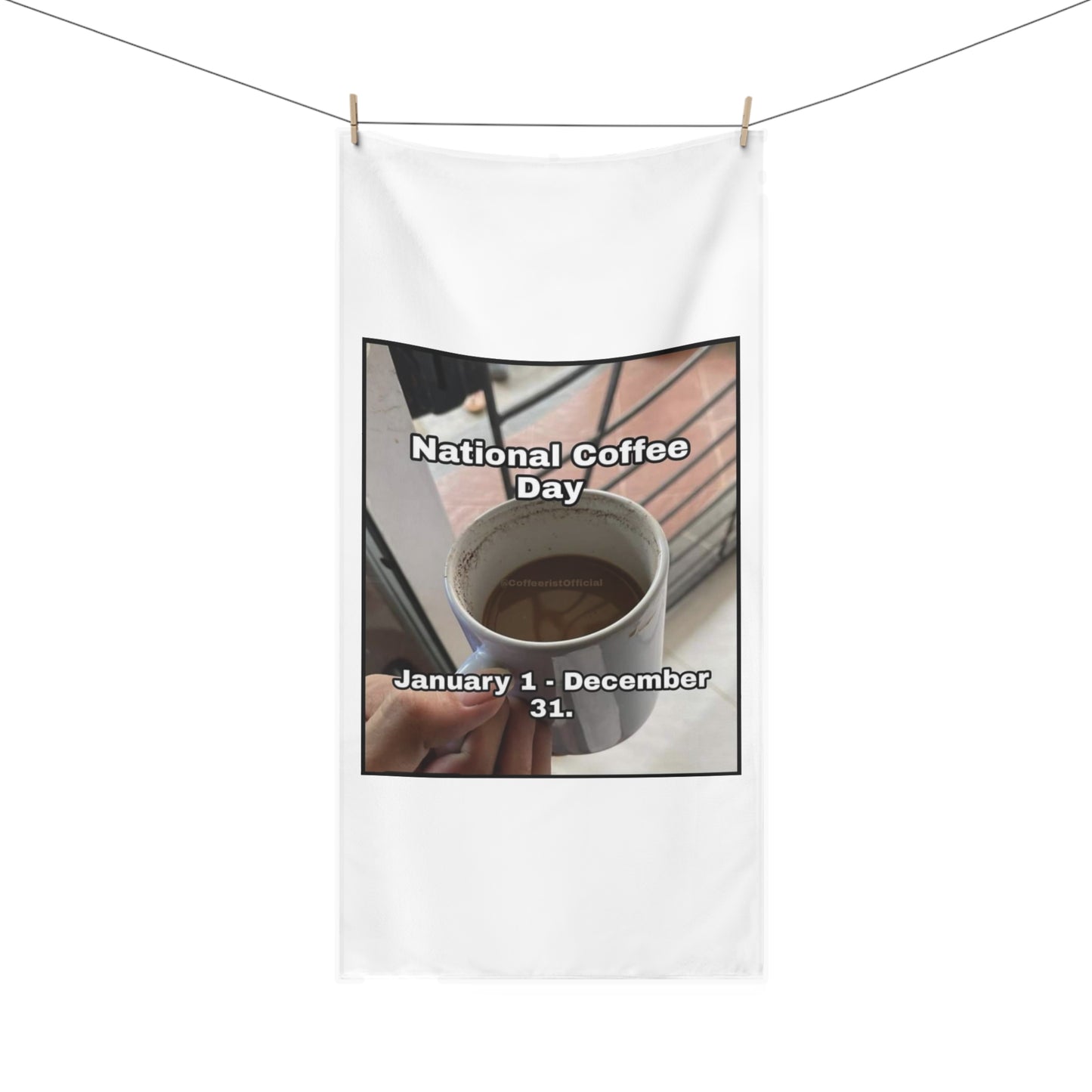 National Coffee Day Mink-Cotton Beach Towel