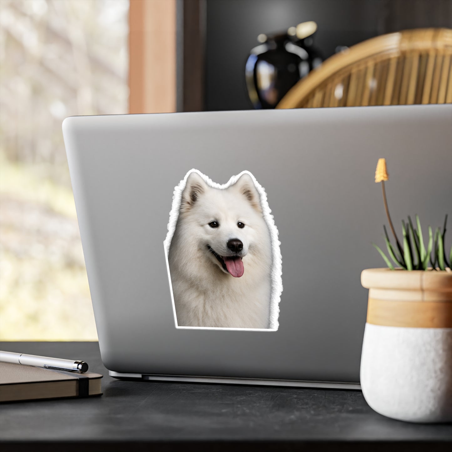 Samoyed Head Vinyl Decal