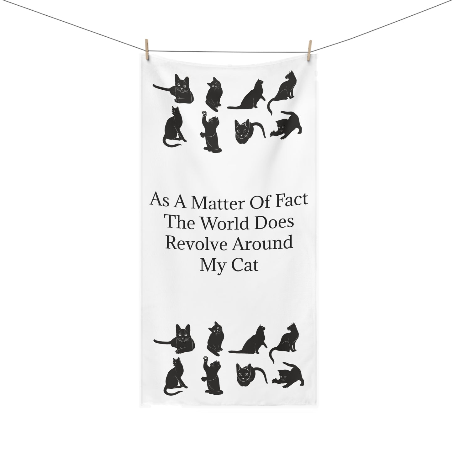 Matter Of Fact Cat Mink-Cotton Beach Towel