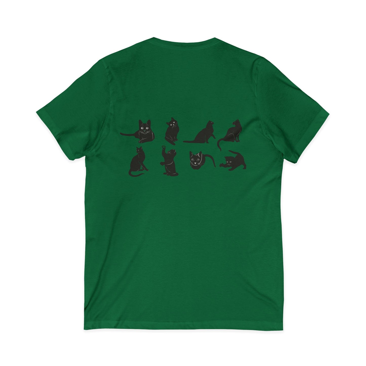 Cats Unisex Short Sleeve V-Neck Tee