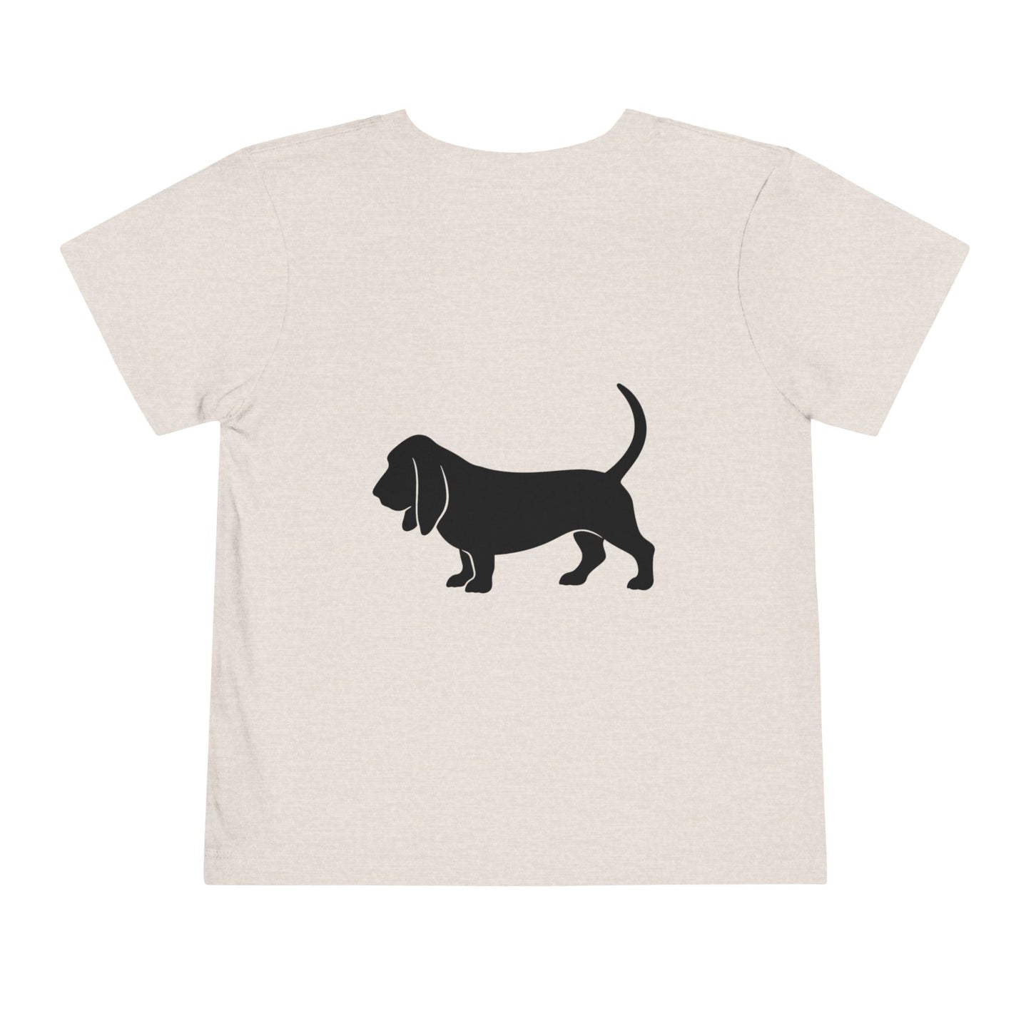 Basset Hound Silhouette Toddler Unisex Short Sleeve Crewneck Tee