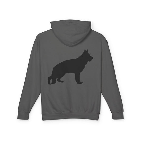 German Shepherd Silhouette Unisex Lightweight Hoodie
