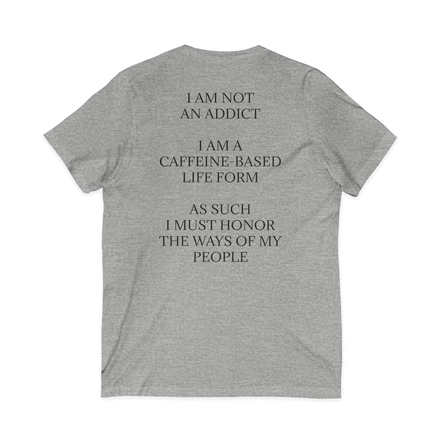 Not An Addict Unisex Short Sleeve V-Neck Tee