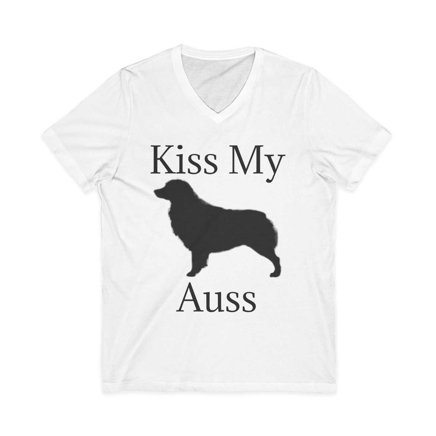 Kiss My Auss Unisex Short Sleeve V-Neck Tee