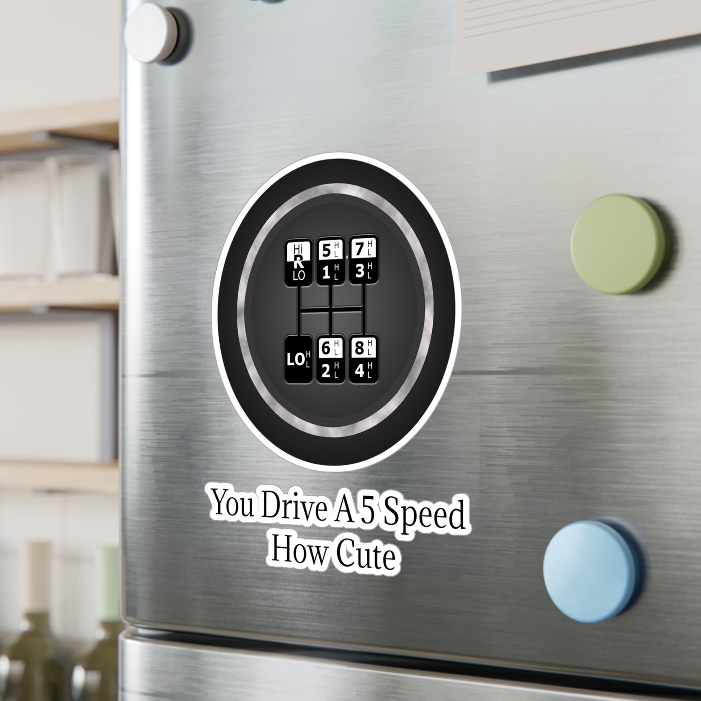 5 Speed How Cute Vinyl Decal