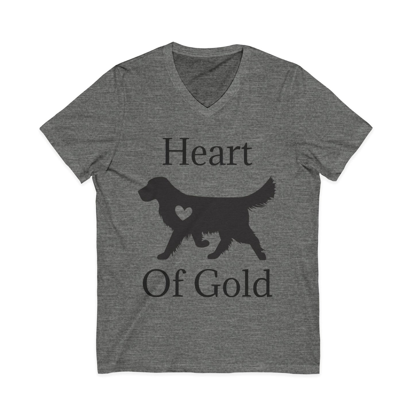 Heart Of Gold Unisex Short Sleeve V-Neck Tee
