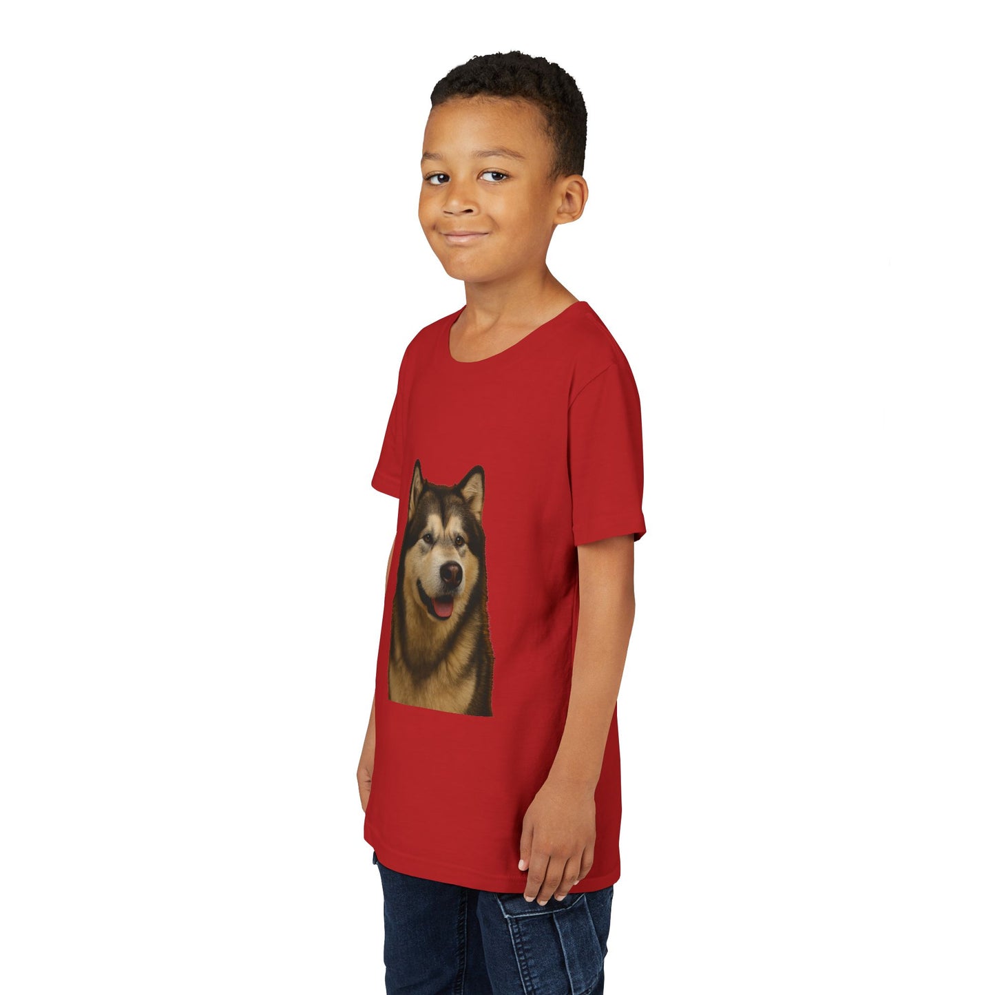 Malamute Head Youth Unisex Short Sleeve Crewneck Tee