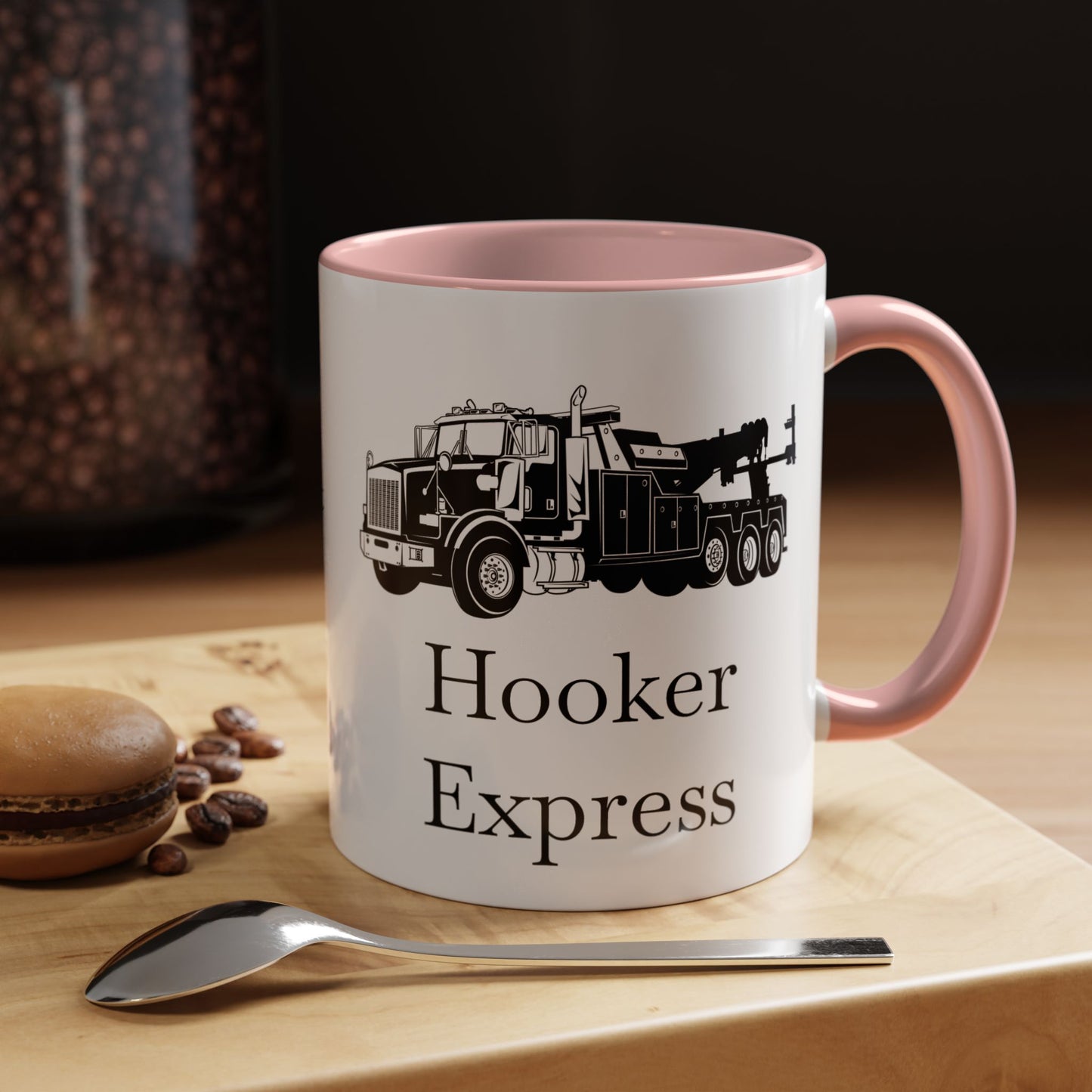 H**ker Express Heavy Tow Truck 2-Tone Coffee Mug