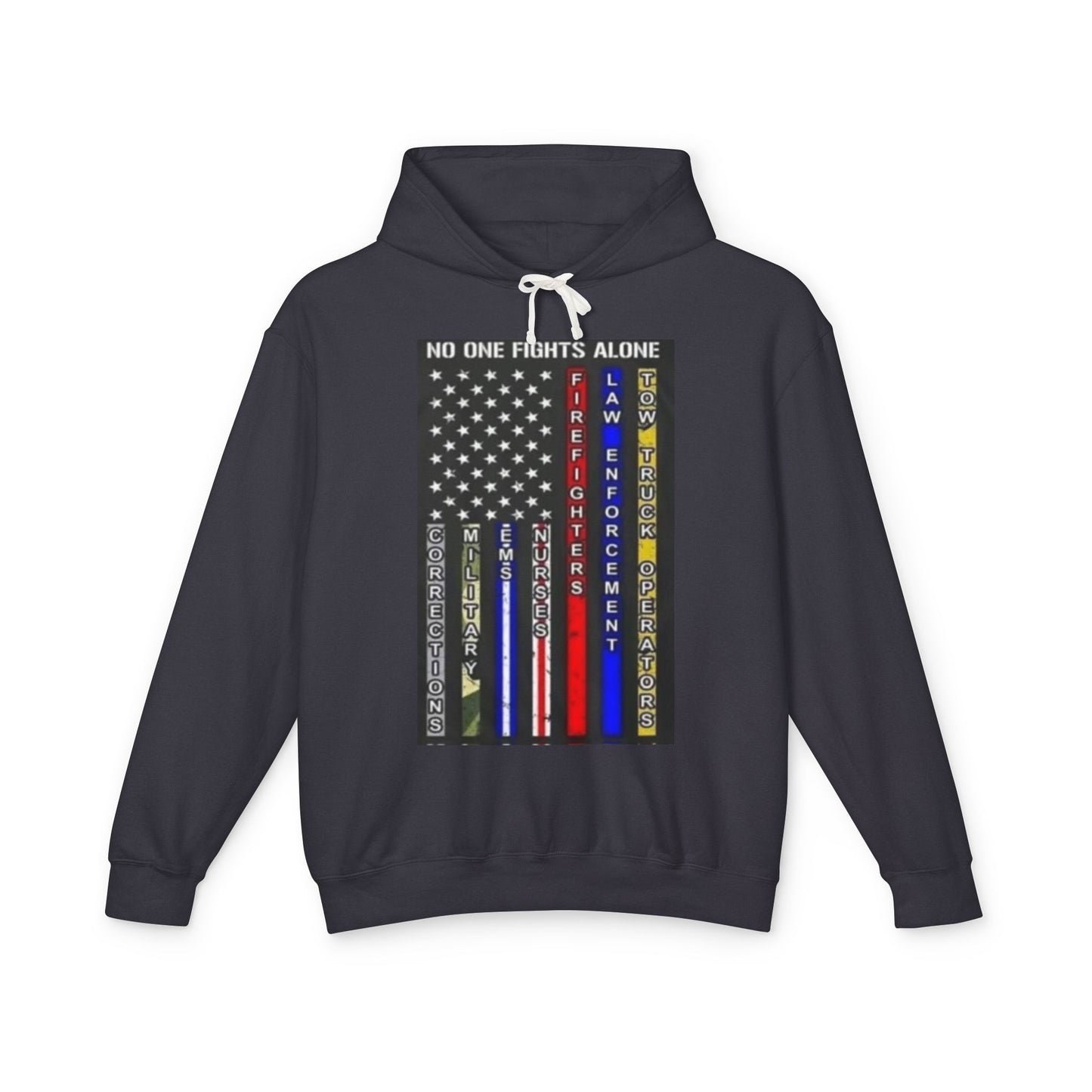 No One Fights Alone Unisex Lightweight Hoodie
