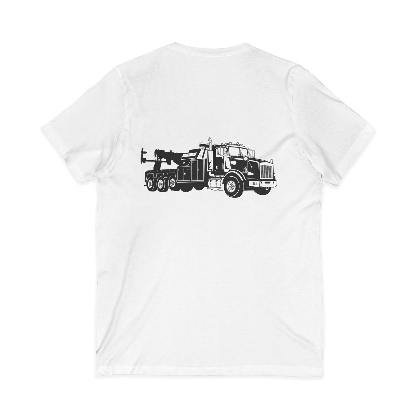 Heavy Tow Truck Unisex Short Sleeve V-Neck Tee