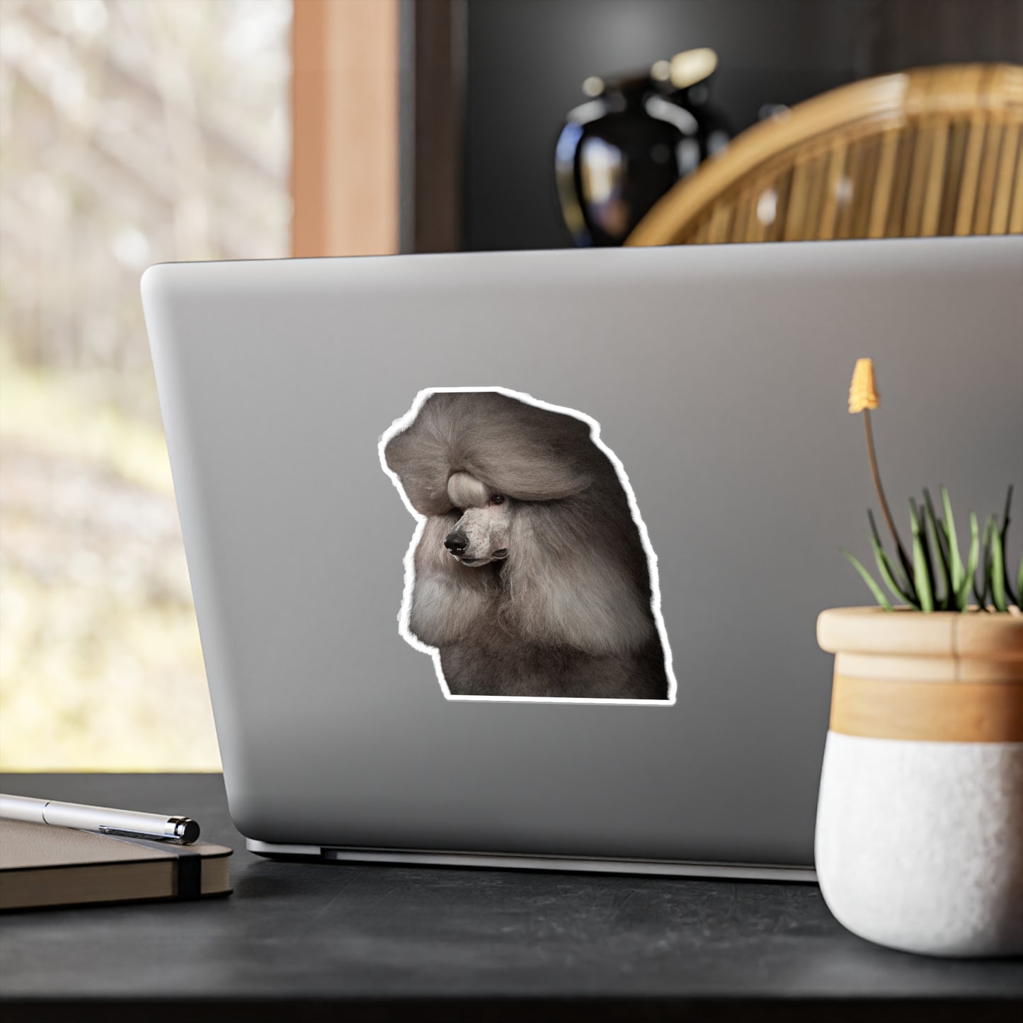 Poodle Head Vinyl Decal