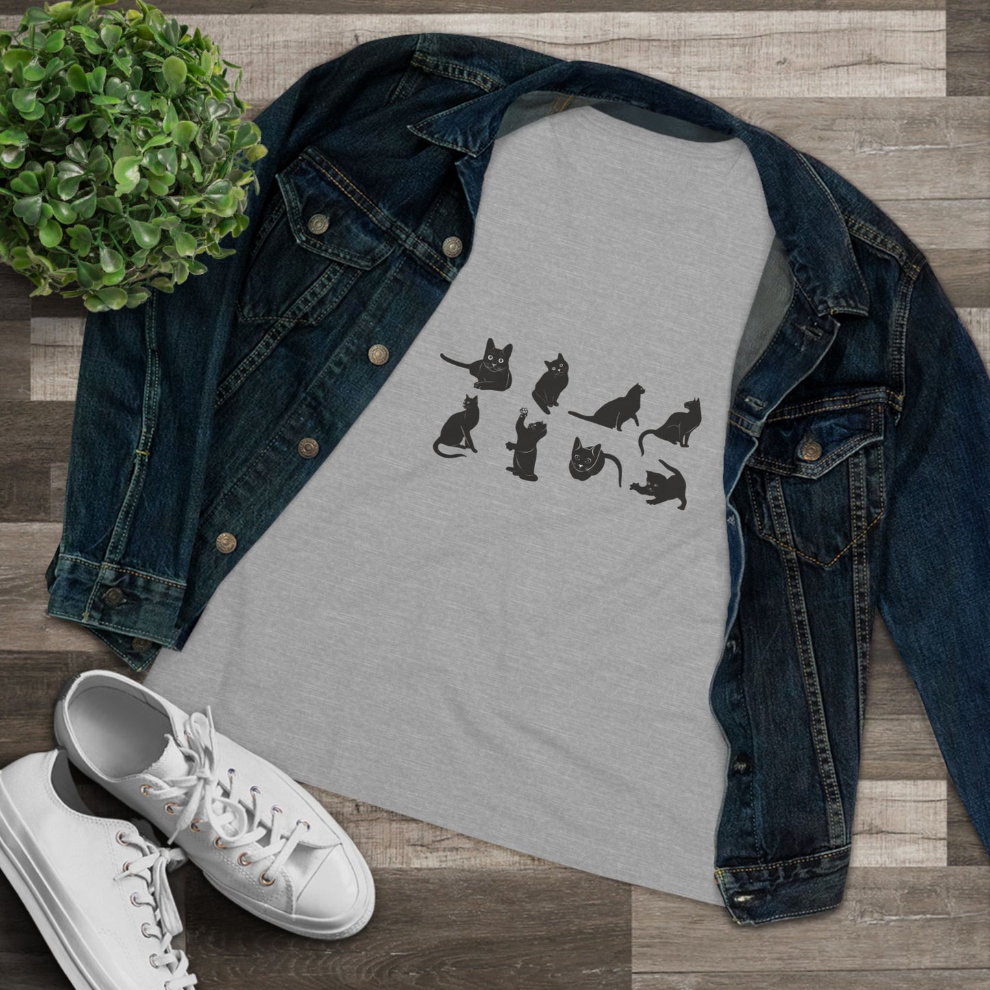 Cats Women's Short Sleeve Crewneck Tee