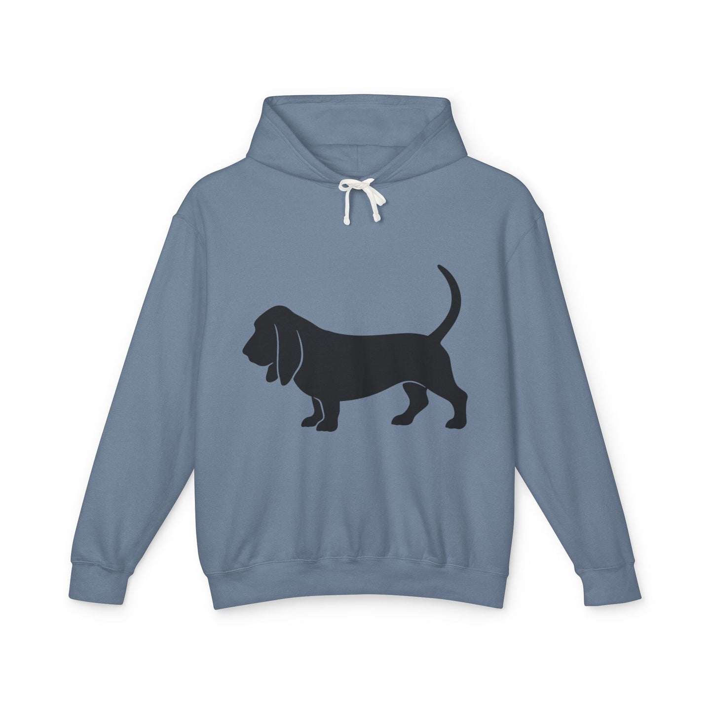 Basset Hound Silhouette Unisex Lightweight Hoodie