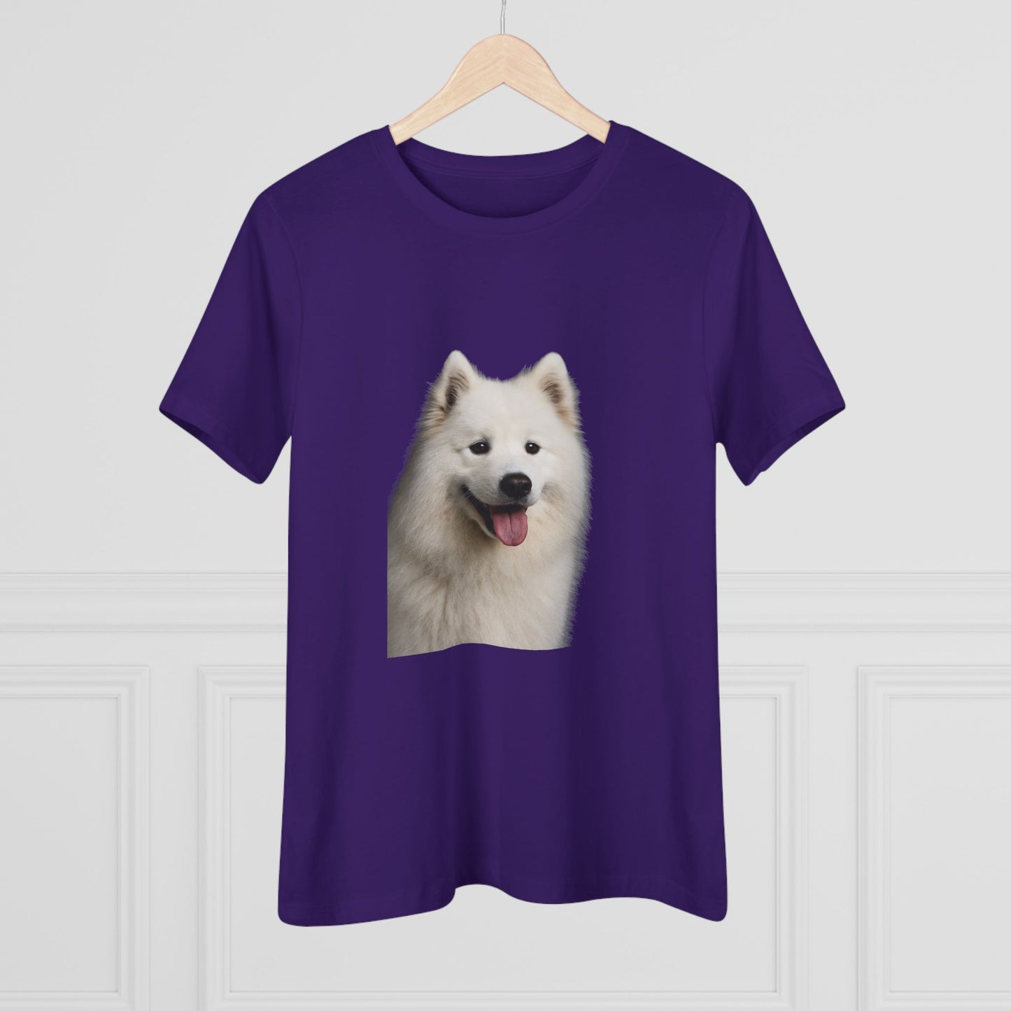 Samoyed Head Women's Short Sleeve Crewneck Tee