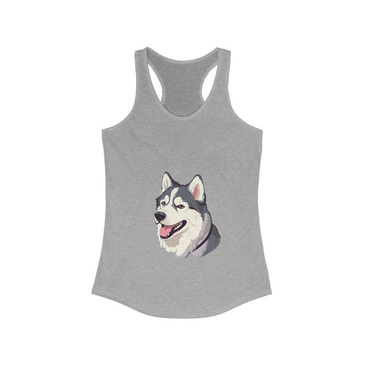 Malamute Head Women's Racerback Tank