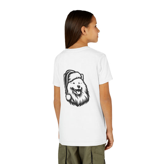 Santa Paws Samoyed Youth Unisex Short Sleeve Crewneck Tee
