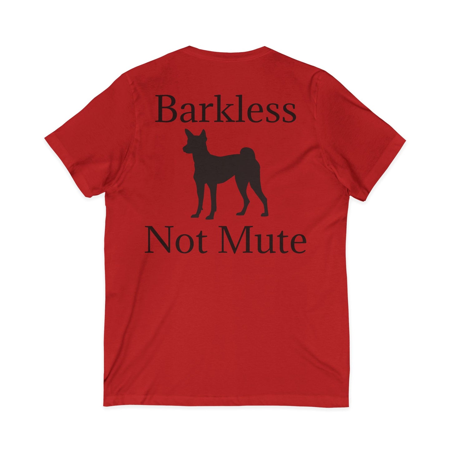Barkless Not Mute Unisex Short Sleeve V-Neck Tee