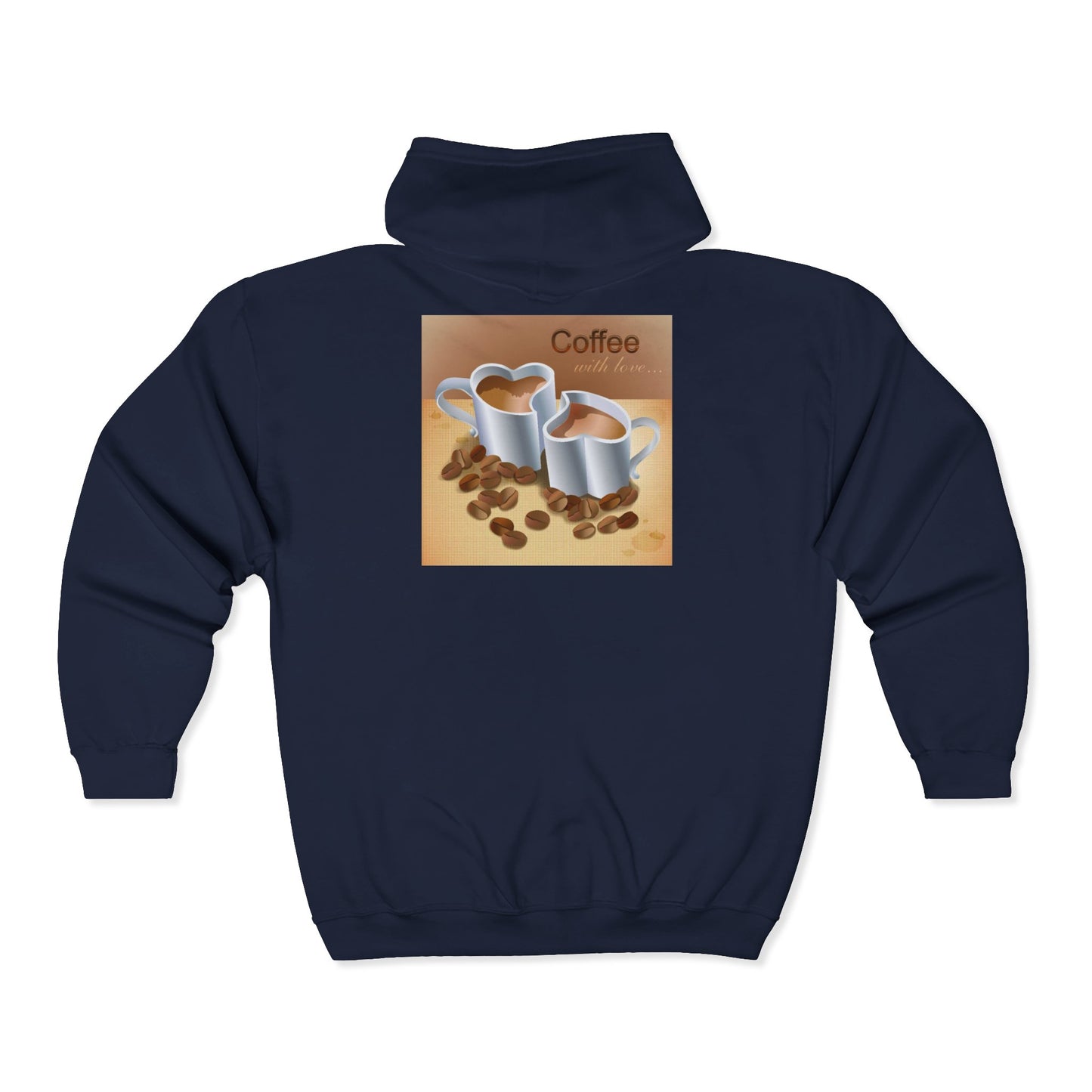 Coffee With Love Unisex Full Zip Hoodie