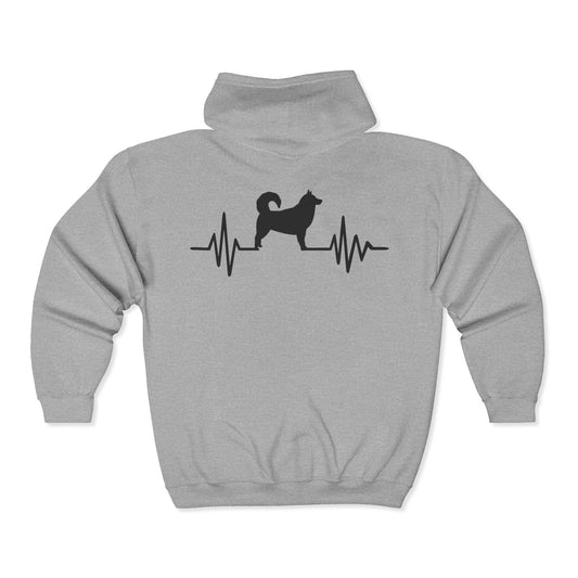 My Heart Beats For Malamutes Unisex Full Zip Hoodie