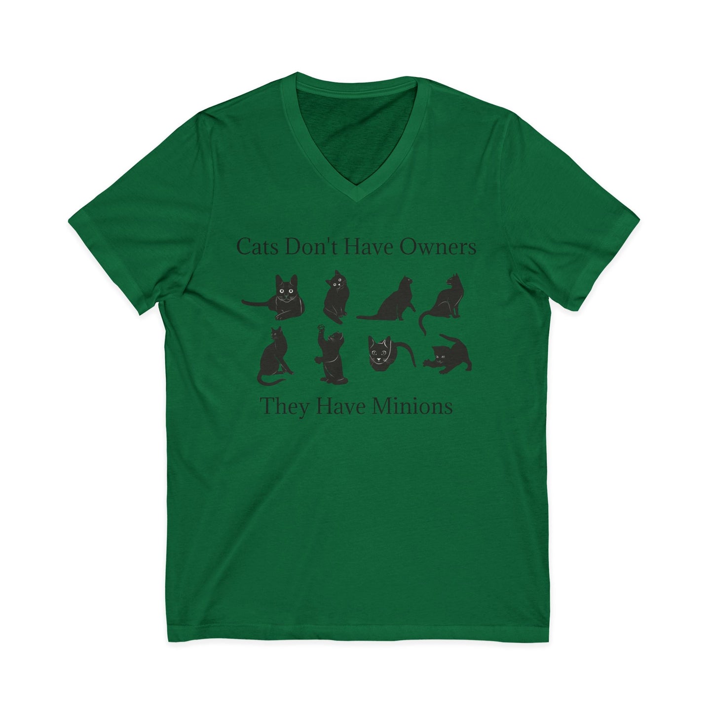 Cat Minions Unisex Short Sleeve V-Neck Tee