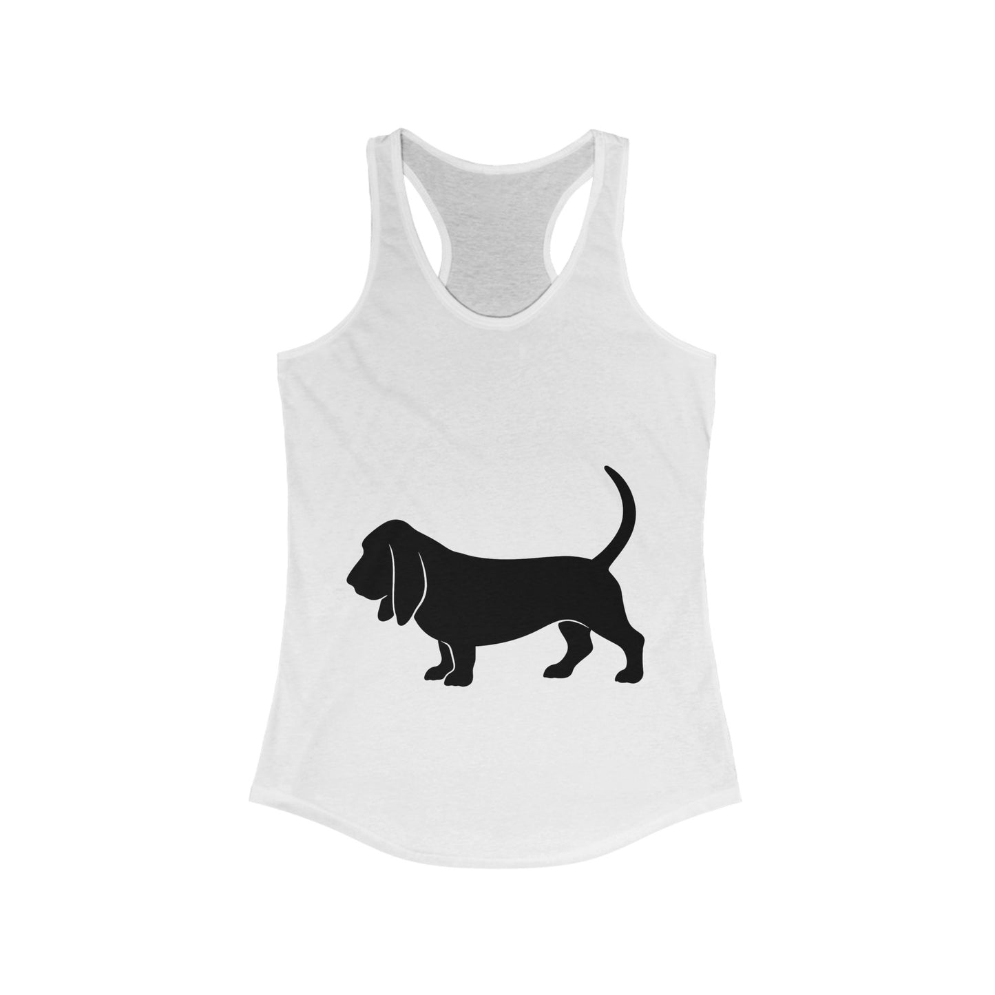 Basset Hound Silhouette Women's Racerback Tank