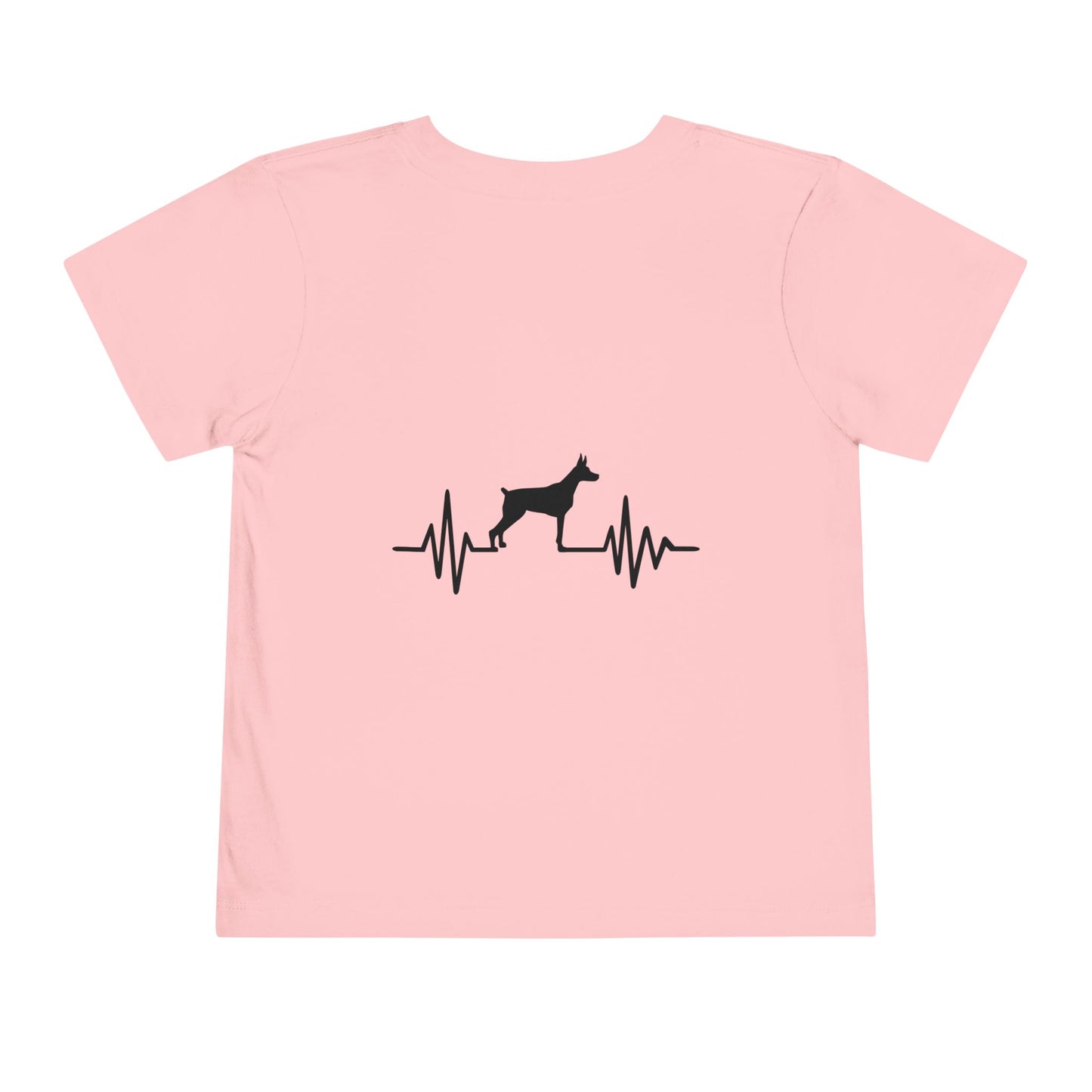 My Heart Beats For Dobermans Toddler Unisex Short Sleeve Crewneck Tee
