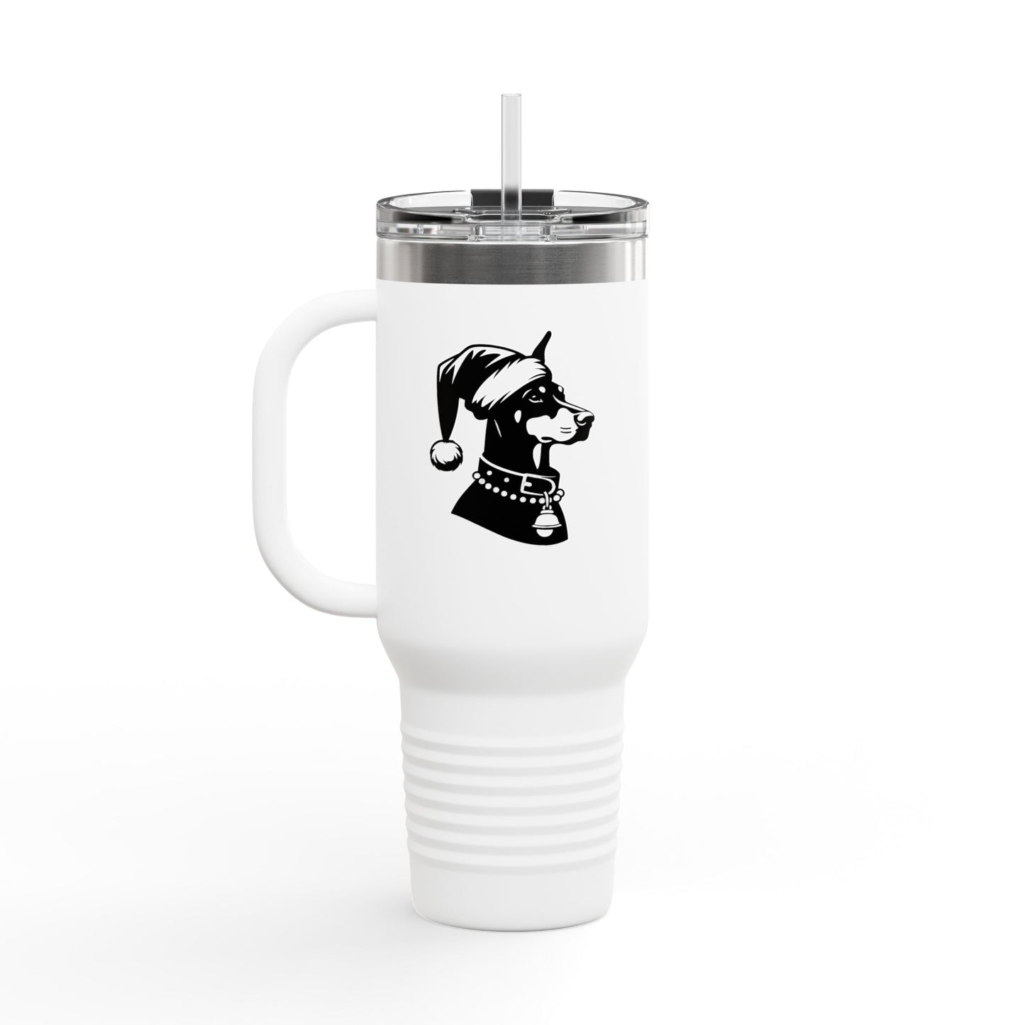 Santa Paws Doberman Insulated Travel Mug