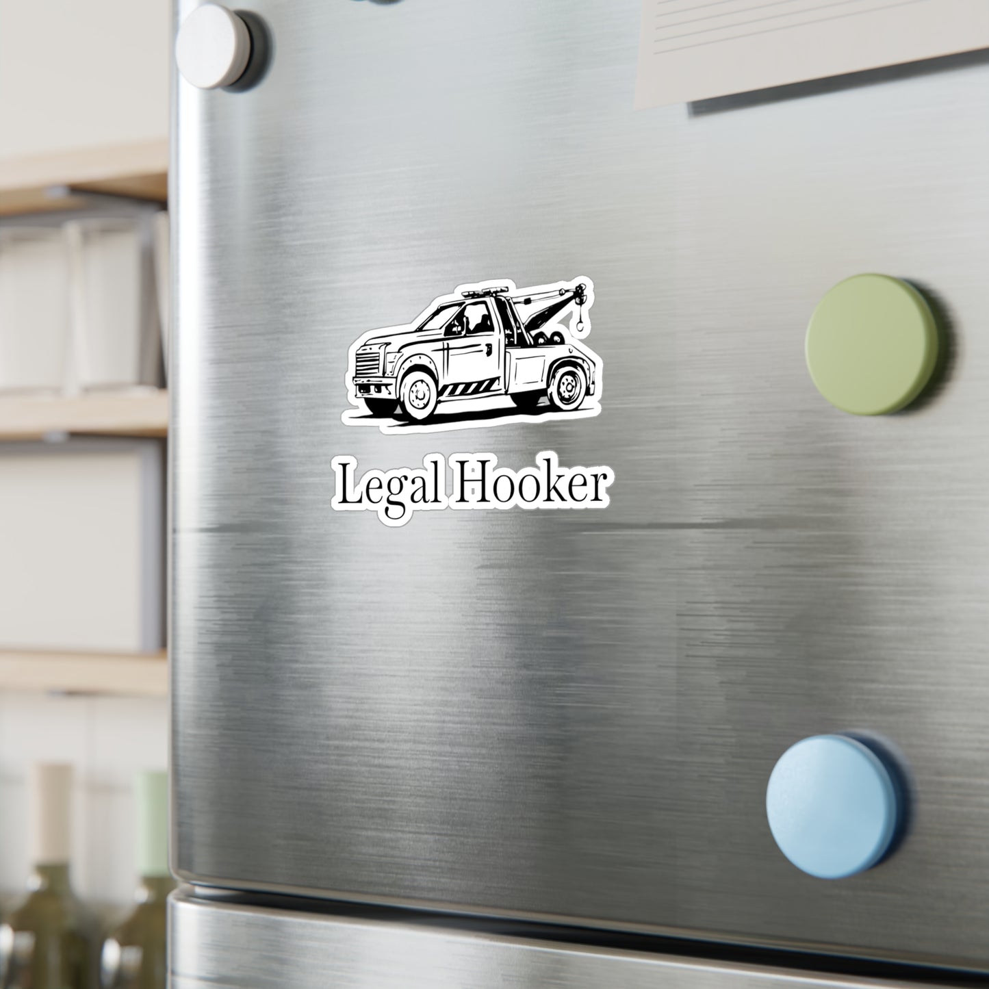 Legal H**ker Wheel Lift Tow Truck Vinyl Decal